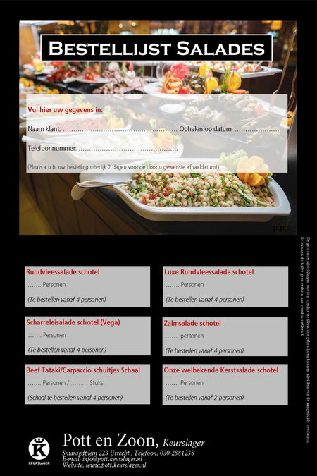 Saladebestellijst